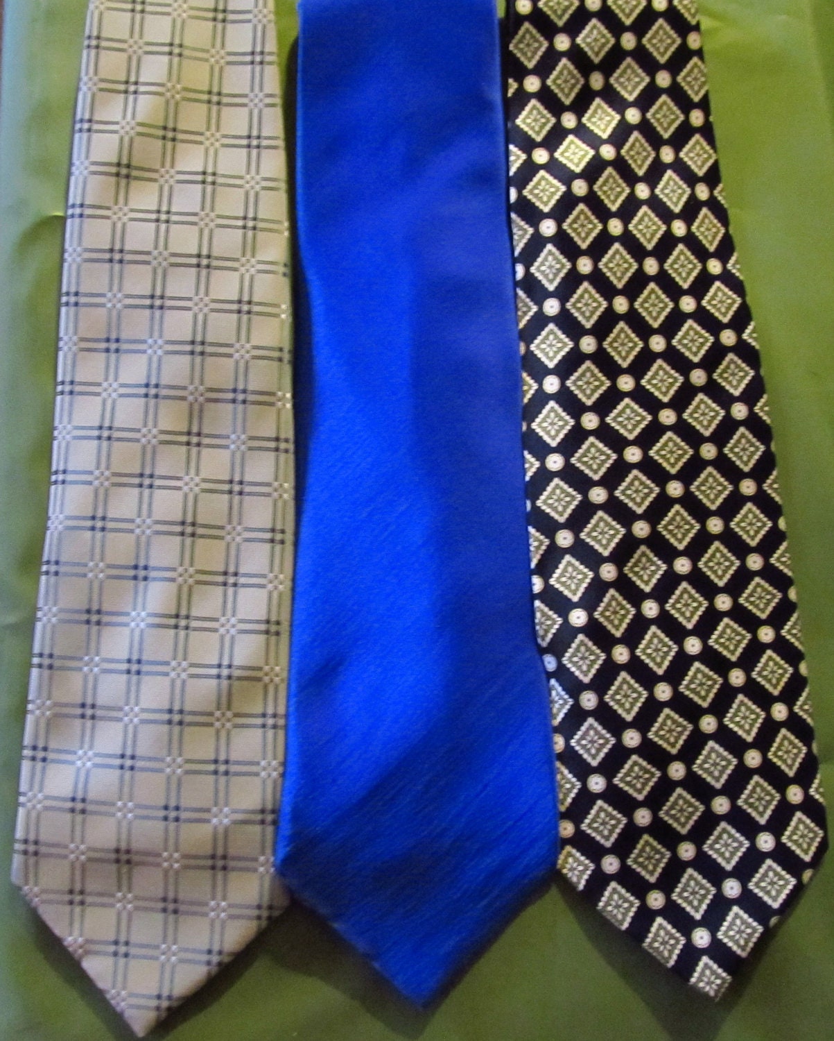 Handsome Vintage Handmade 100% Silk Ties, 5 avialble, buy individually or as a set, great gift for dads, uncles or grandpas