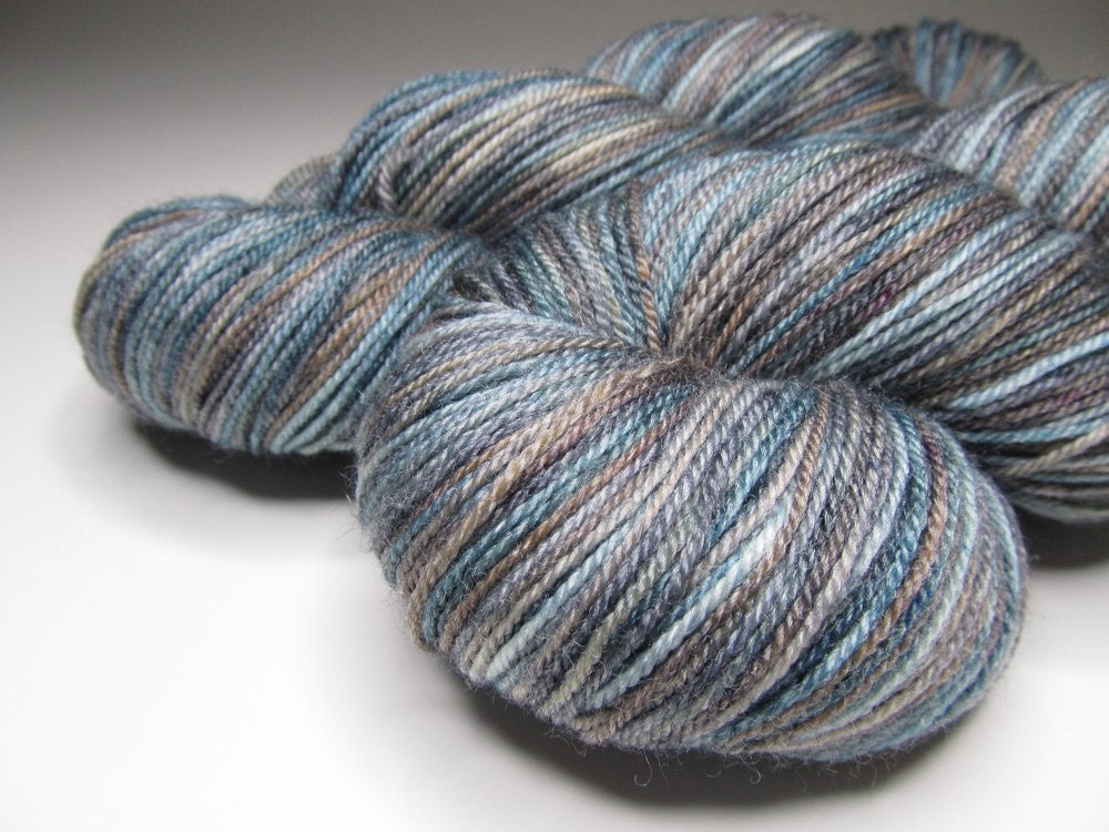 Work Jeans, Kettle Dyed, 3.5 Ounces, Superwash Merino and Bamboo, Fingering Weight Yarn, 460 Yards