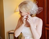 Bridal Veil, Wedding Veil, Birdcage Veil -- Hannah's Veil -- Seen in STYLE ME PRETTY Blog
