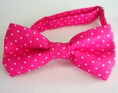 Bow Tie - Pink w/White Dots ON SALE