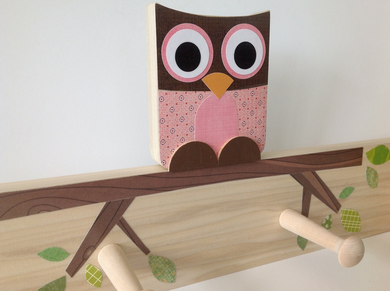 Olivia the Owl Peg Rack - eco-friendly by Maple Shade Kids