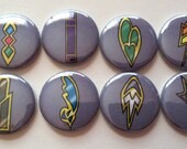 Pokemon Unova Gym Badges Button set of 8 1inch