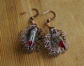 Enlightened Copper Cala Lily Bulb Earrings