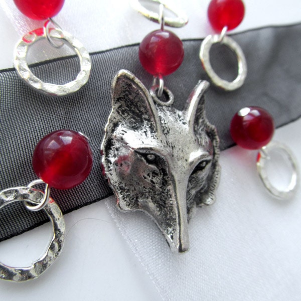 Red Riding Hood - Fairy Tale Series - Five Handmade Stitch Markers - 6.5 mm (10.5 US) - Open Edition