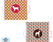 Personalized Dog Silhouette Patterned Serving Tray 12 x 12 for Fall