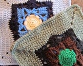 pattern only - Tumbling Diamonds Square 12" crochet square