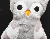 Little Owl Stuffie - YOU CHOOSE Colors - Free Personalization