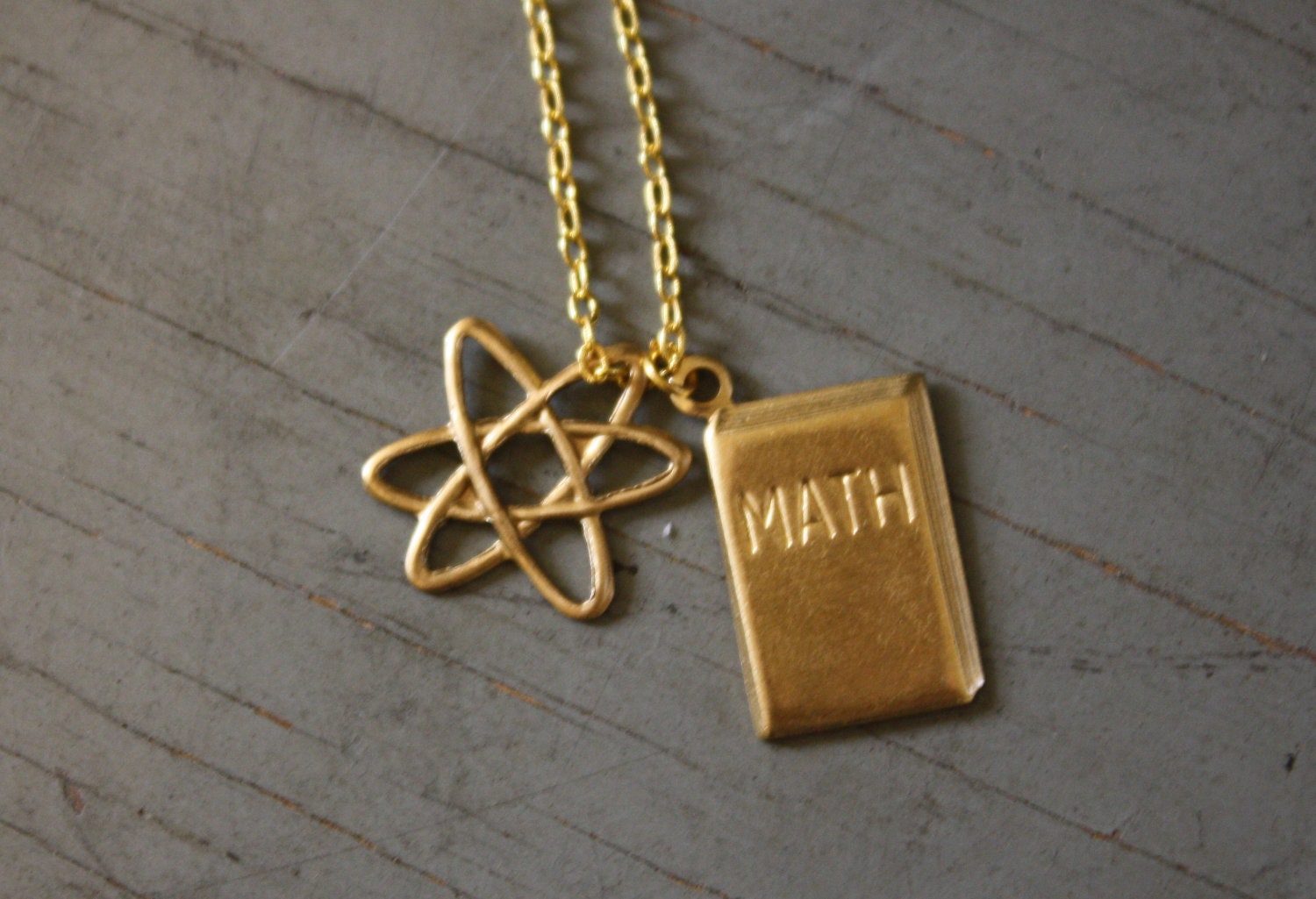 Math and Science Nerd Cluster Necklace