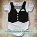 Vest Applique Pattern PDF Template Vest and Bow Tie Applique Pattern for Baby Bodysuit, Onesie or Tshirt Vest Appliqued Onesie Pattern