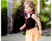 Childrens Clothing.... Buy 2 get 1 Free Skirt Sale....Cute Orange CreamsicleTwirl Skirt by laken and lila