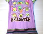 on SALE...Have a HAPPY HALLOWEEN. .super cool funky recycled upcycled repurposed pieced  dress or tunic  size 12