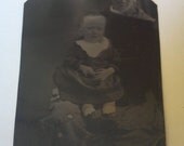 Vintage original Hidden mother photo tintype