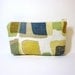 Medium  Zipper Pouch -Gold, Blue, Green Shapes