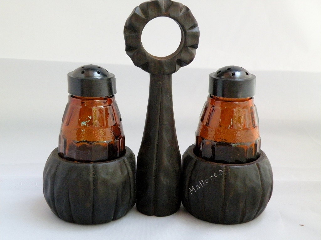 Vintage Salt and Pepper Shakers from Mallorca Spain
