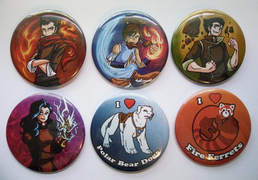 Korra Button Set
