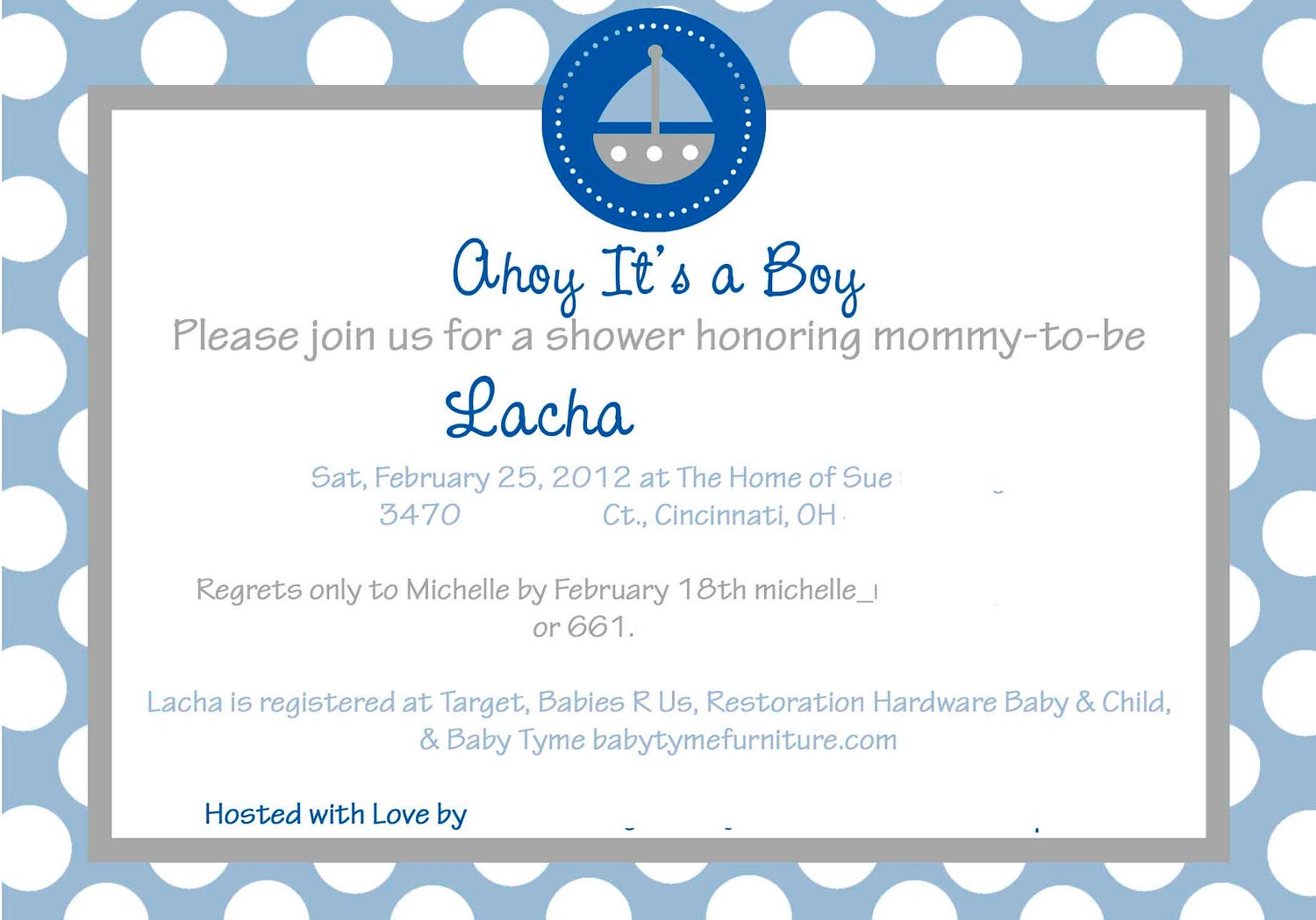 Custom listing for Lyndsey D - Nautical Birthday Invites