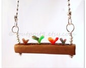 Weekend Sale. Rainbow sprouts garden necklace. Polymer clay. Kawaii plant jewelry. Free US shipping.