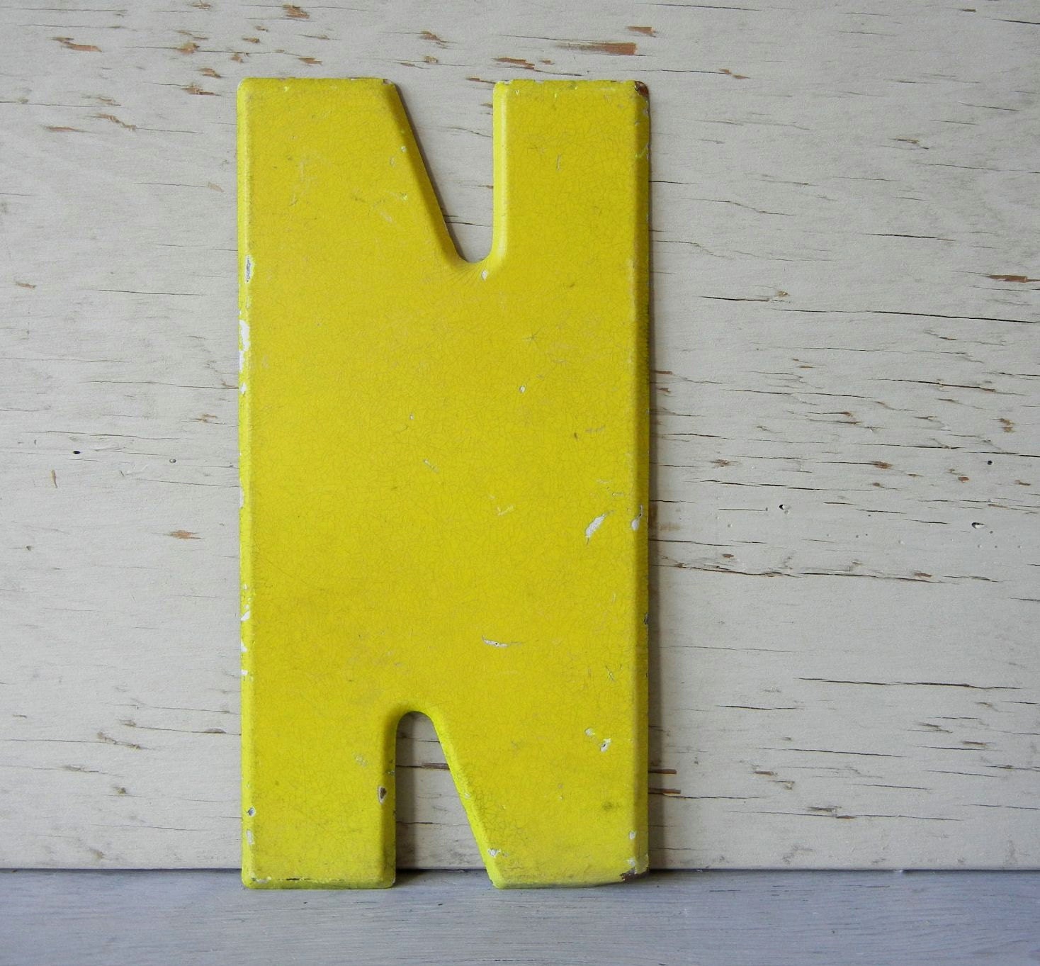 Metal Letter N Industrial Signage