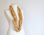 Loop scarf infinity cinnamon beige brown vegan gift for coworker