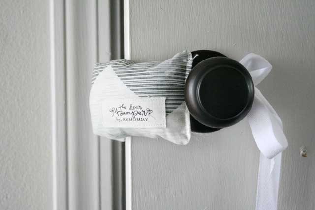 the door bumper - gray chevron