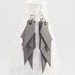 Leather Earrings - Geometric Layers (Gray)