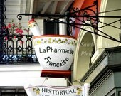 Apothecary Shop Sign   Historic  New Orleans French Quarter photograph Chartres Street 11x14