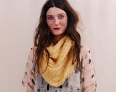 Chunky Cowl Infinity Scarf - Cornmeal YELLOW cowl scarf, crochet scarf, handmade, circle scarf, winter fashion  - FREE worldwide shipping