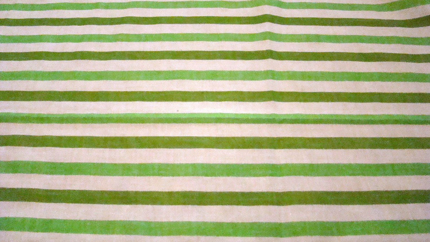 Vintage Twin Fitted Striped Green Sheet/ Reclaimed Bed Linens
