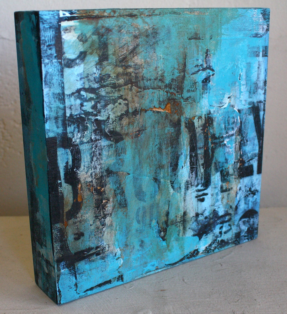 New Painting"Decompose" on wood Panel