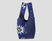 blue Market tote carry-all bag from upcycled sweaters