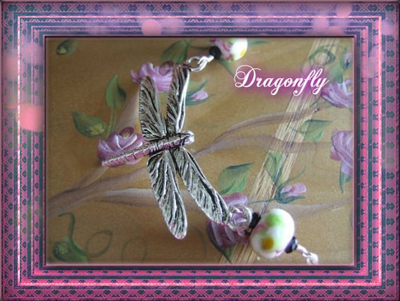 Dragonfly n Lampwork Necklace