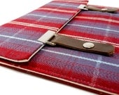 iPad case - red and purple plaid