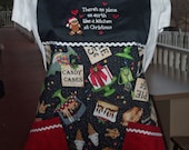 Theres No Place on Earth Like a Kitchen at Christmas Ruffled Apron