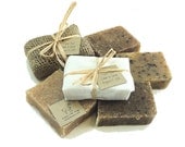25 Goat Milk Soap Wedding Favors - Burlap or White Cotton Wrap  - Personalizedby Nature Favors
