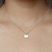 kitty cat necklace in sterling silver handmade in the UK
