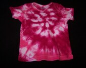 Hot Pink and Fuchsia Spiral Tie Dyed Baby Short Sleeve T Shirt  Size 18m