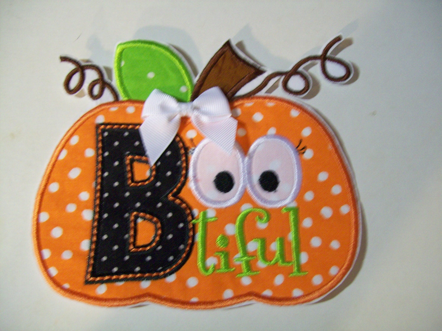 Iron On Applique -  BOO Pumpkin