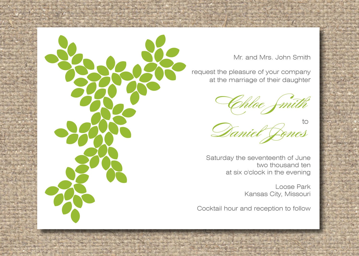 Chloe Printable Wedding Invitation Suite
