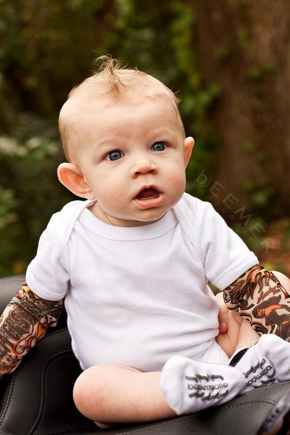 White Heartbreaker tattoo sleeve onesie or tshirt