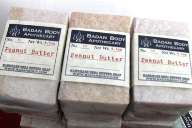 Organic Peanut Butter Soap - Handmade Peanut Butter & Shea Butter Soap Soaps - Dry Skin Soap