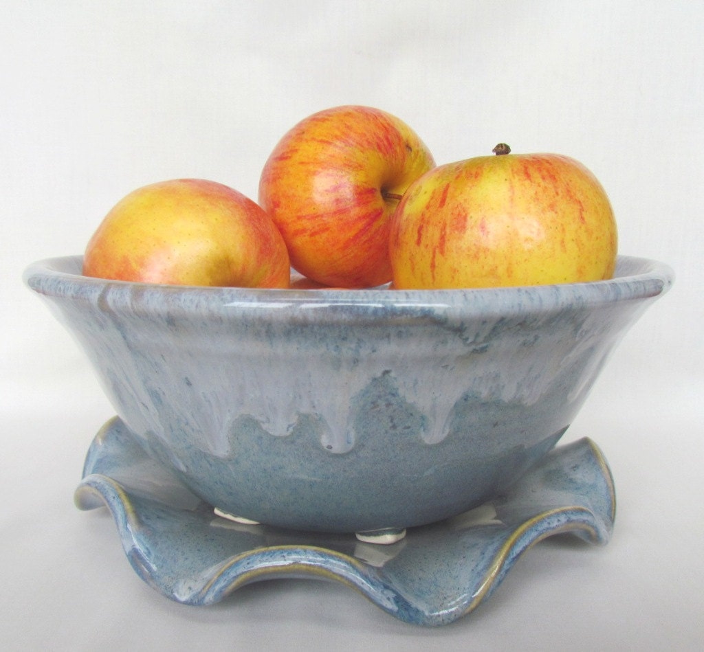 Berry Bowl Set Blueberry Blue Pottery by Centered ClayWorks