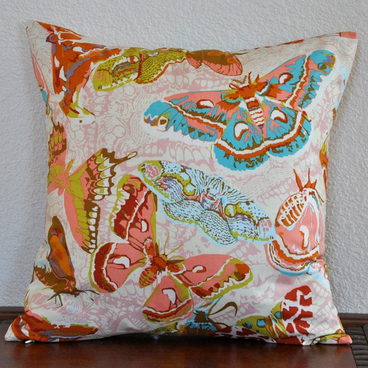 18x18 inch Decorative Pillow Cover New Field Study Butterfly Print by Anna Maria Horner