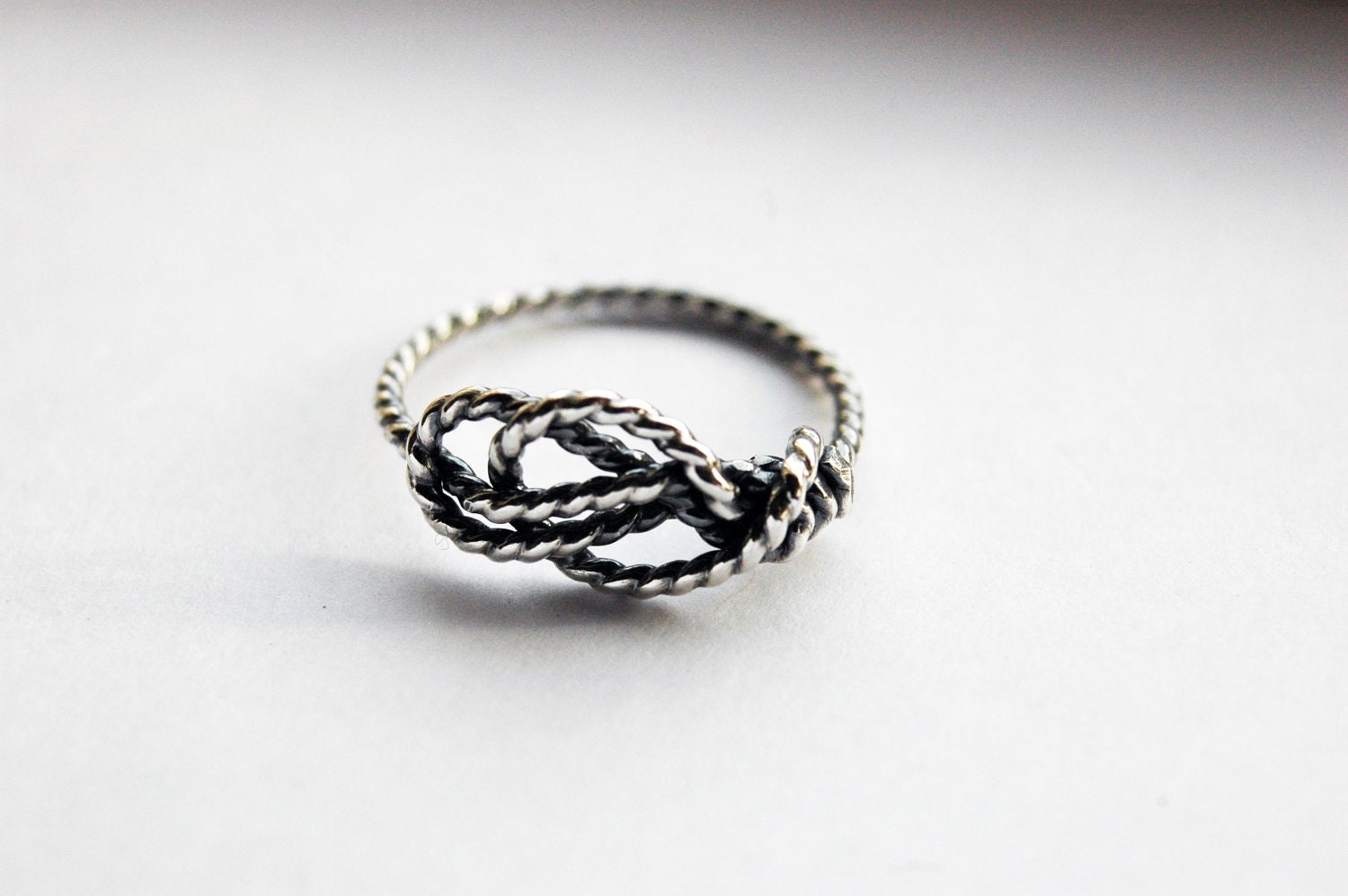 Sterling Silver Handformed Sailor's Love Knot ring