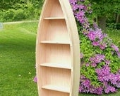 6 Ft Unfinished Row Boat shelf Bookshelf Bookcase hand crafted canoe nautical