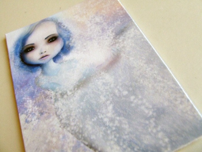 The Snow Spirit ACEO/ATC Artists Trading Card Mini Premium Fine Art Print 2.5x3.5