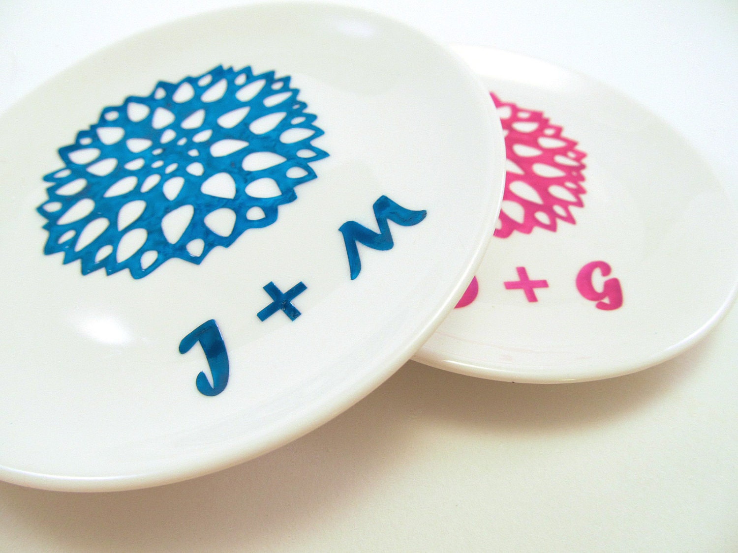 Custom Ring Dish - Keepsake for your Wedding -Dahlia Design