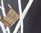 Urban Waves Cuff in Oxidized Brass