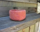 Felted Wool Bowl Mini - Orange Sunrise