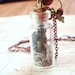 The Owl's Secret -  Bottle Necklace, Vial Necklace, Owl Necklace, Bird Necklace, Copper Necklace