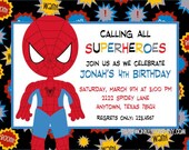 Superhero Spiderman Birthday Party Invitations Il_170x135